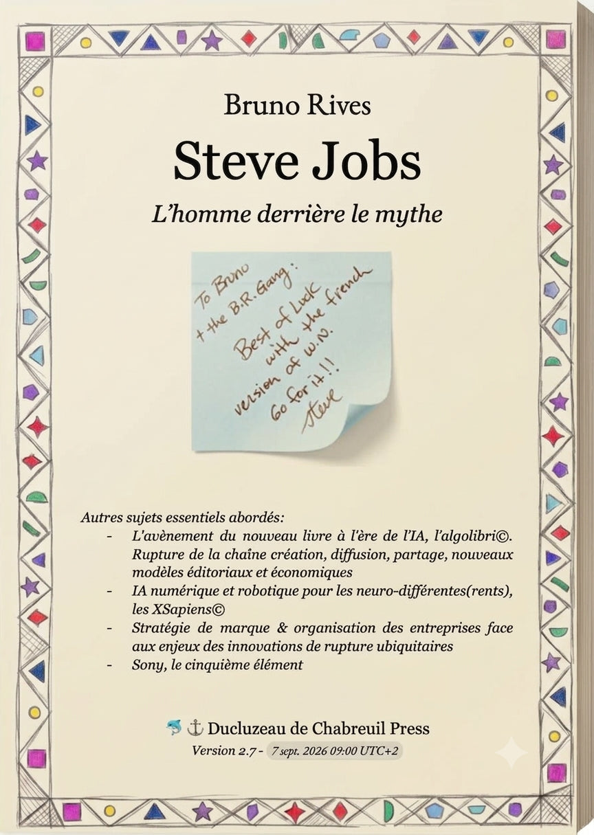 Algolibri© « Steve Jobs, l'homme derrière le mythe », V2.8, par Bruno Rives - Pack papier et PDF